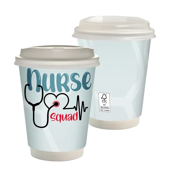 12 oz. Healthcare Full Color Paper Cup with Lid - 12 oz. Healthcare Full Color Paper Cup with Lid - Image 0 of 2
