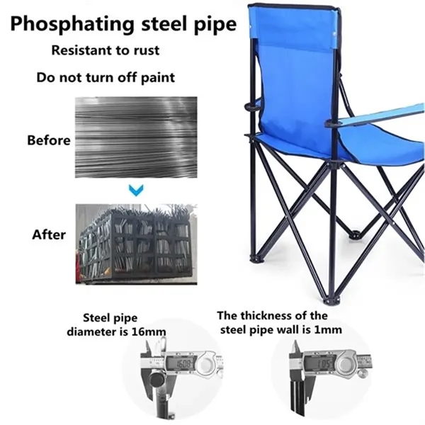 Portable Folding Chair with Arm Rest Cup Holder - Portable Folding Chair with Arm Rest Cup Holder - Image 3 of 4