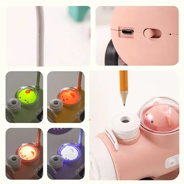 Rechargeable Cartoon Small Fan Pencil Sharpener Night Light - Rechargeable Cartoon Small Fan Pencil Sharpener Night Light - Image 2 of 4