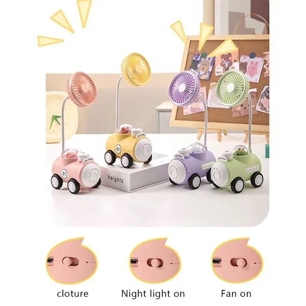 Rechargeable Cartoon Small Fan Pencil Sharpener Night Light - Rechargeable Cartoon Small Fan Pencil Sharpener Night Light - Image 3 of 4