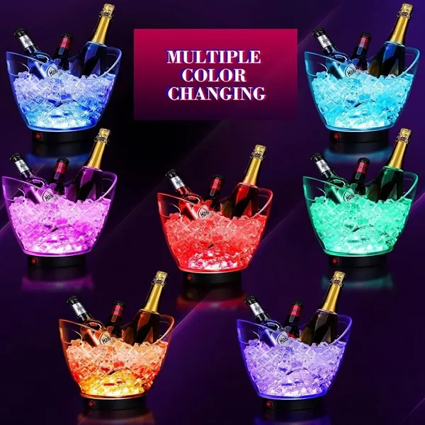 RGB Colorful Changing LED Ice Buckets - RGB Colorful Changing LED Ice Buckets - Image 2 of 4