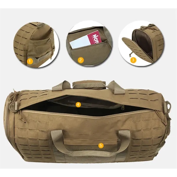 Military-Style Shoulder Duffle Bag for Men - Military-Style Shoulder Duffle Bag for Men - Image 1 of 2