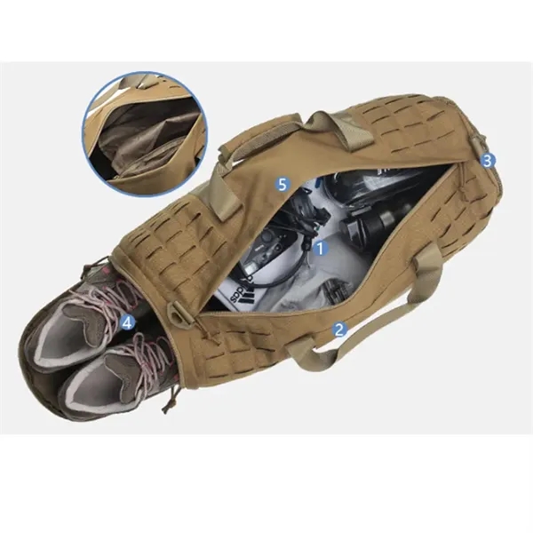 Military-Style Shoulder Duffle Bag for Men - Military-Style Shoulder Duffle Bag for Men - Image 2 of 2