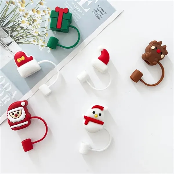 10mm Christmas silicone straw cap - 10mm Christmas silicone straw cap - Image 1 of 8