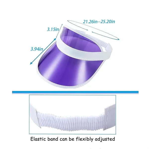 Retro Clear Colorful Tourist Beach Tennis Golf Sun Visor Hat - Retro Clear Colorful Tourist Beach Tennis Golf Sun Visor Hat - Image 1 of 4