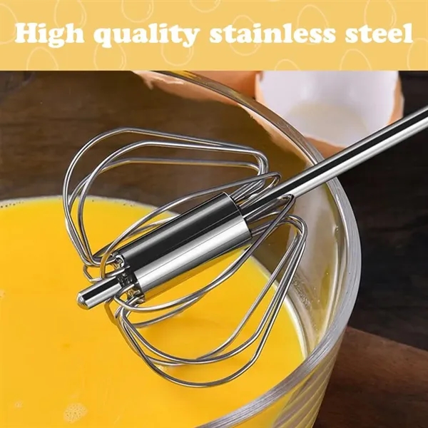 Stainless Steel Semi Automatic Whisk Hand Push Eggbeater - Stainless Steel Semi Automatic Whisk Hand Push Eggbeater - Image 3 of 4