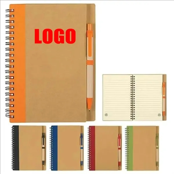 Eco-Inspired Spiral Notebook & Pen - Eco-Inspired Spiral Notebook & Pen - Image 0 of 4