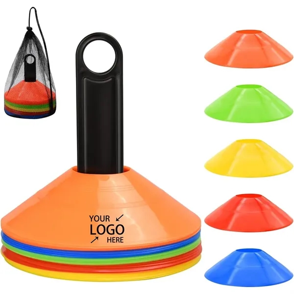 25pcs Set Agility Soccer Cones with Carry Bag and Holder - 25pcs Set Agility Soccer Cones with Carry Bag and Holder - Image 0 of 6