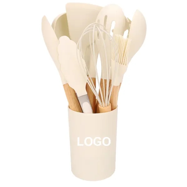 Non Stick Silicone Cooking Utensils Set with Holder - Non Stick Silicone Cooking Utensils Set with Holder - Image 2 of 5