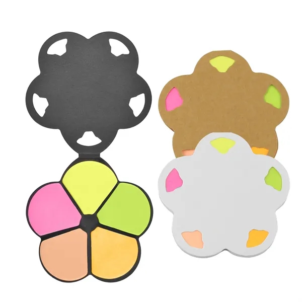 Flower Shape 5-Color Sticky Note Set - Flower Shape 5-Color Sticky Note Set - Image 1 of 4