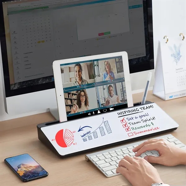 Small Glass Desktop Whiteboard Dry-Erase-Board - Small Glass Desktop Whiteboard Dry-Erase-Board - Image 3 of 7