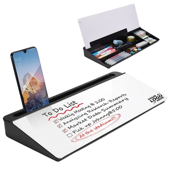 Small Glass Desktop Whiteboard Dry-Erase-Board - Small Glass Desktop Whiteboard Dry-Erase-Board - Image 0 of 7