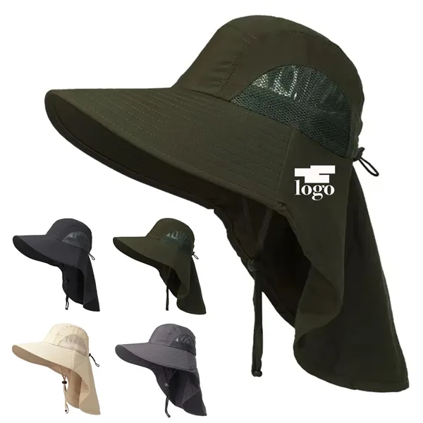 Sun Hats For Men With Removable Neck Flap - Sun Hats For Men With Removable Neck Flap - Image 0 of 2