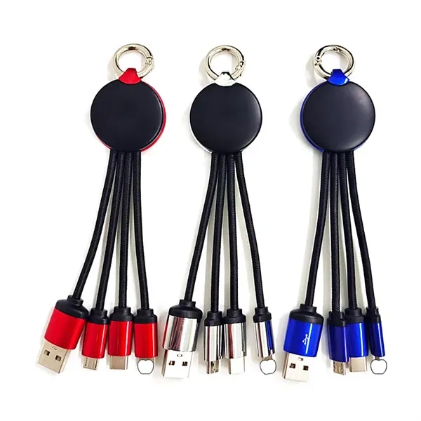 3 In1 Led Usb Charging Cable Multi-Function Keychain - 3 In1 Led Usb Charging Cable Multi-Function Keychain - Image 1 of 2