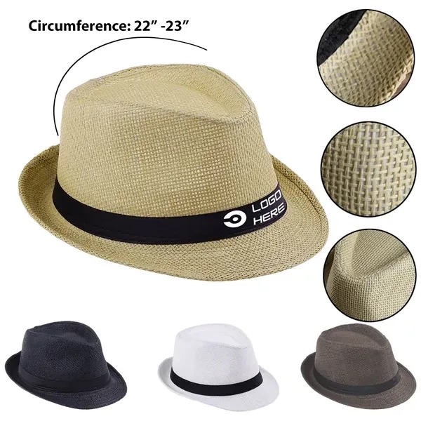 Short Brim Straw Sun Hat - Short Brim Straw Sun Hat - Image 0 of 4