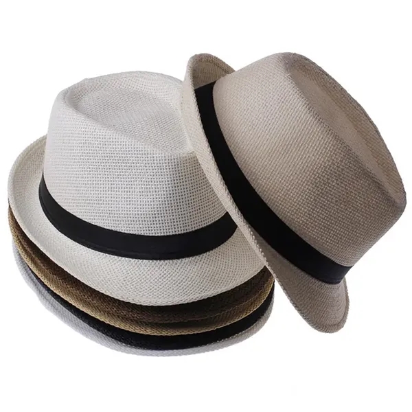 Short Brim Straw Sun Hat - Short Brim Straw Sun Hat - Image 1 of 4
