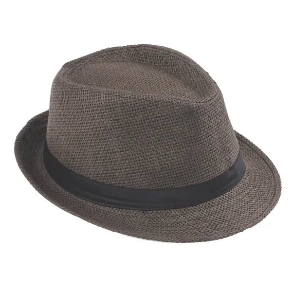 Short Brim Straw Sun Hat - Short Brim Straw Sun Hat - Image 3 of 4
