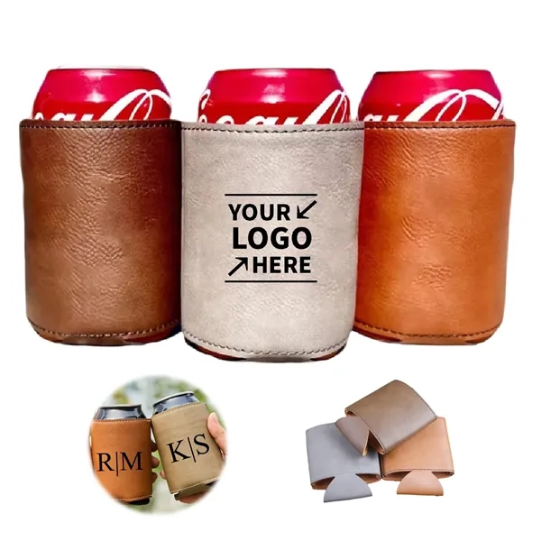 PU Leather Can Sleeve Beer Holder - PU Leather Can Sleeve Beer Holder - Image 0 of 1