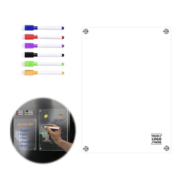 Acrylic Clear Magnetic Dry Erase Message Board W/ Pen - Acrylic Clear Magnetic Dry Erase Message Board W/ Pen - Image 0 of 1