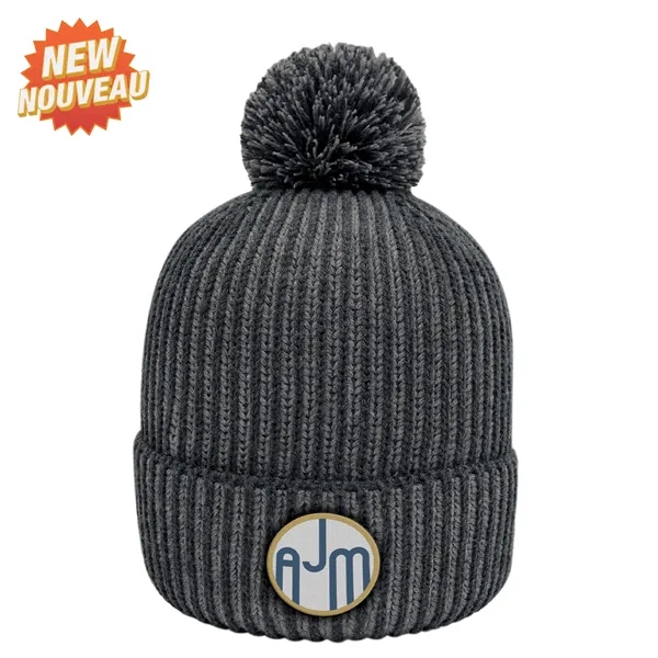 Cuff Toque with Flat Seams (Pom Pom 8cm) - Cuff Toque with Flat Seams (Pom Pom 8cm) - Image 0 of 6