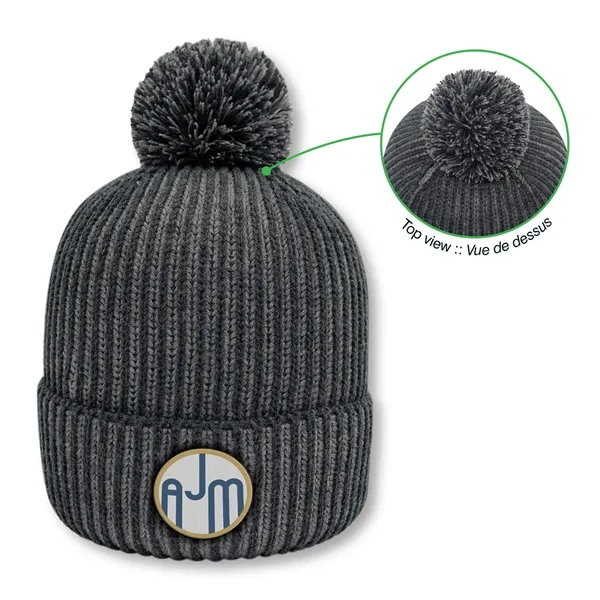 Cuff Toque with Flat Seams (Pom Pom 8cm) - Cuff Toque with Flat Seams (Pom Pom 8cm) - Image 4 of 6