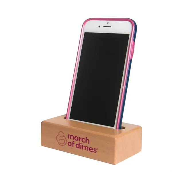 Wooden Block Phone Holder - Wooden Block Phone Holder - Image 5 of 5