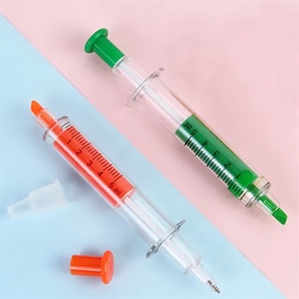 Syringe Ball Pens With Highlighter - Syringe Ball Pens With Highlighter - Image 2 of 7