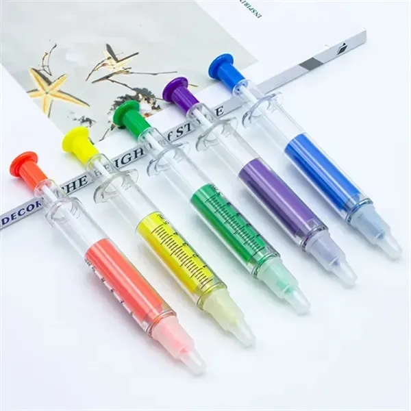 Syringe Ball Pens With Highlighter - Syringe Ball Pens With Highlighter - Image 6 of 7