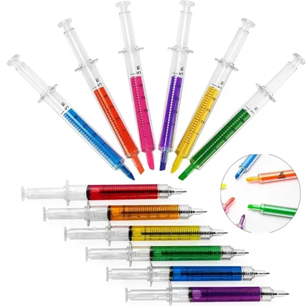 Syringe Highlighters Fluorescent Needle Watercolor Pen - Syringe Highlighters Fluorescent Needle Watercolor Pen - Image 0 of 5