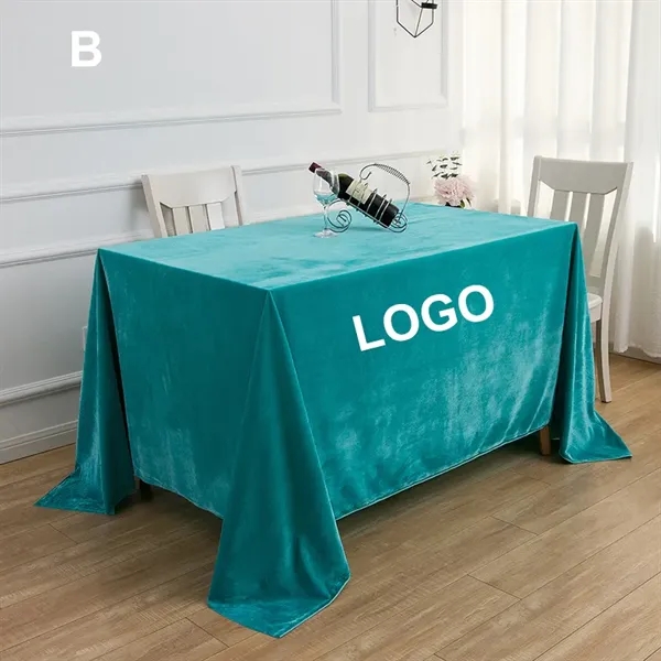 Polyester/Flannel Tablecloth - Polyester/Flannel Tablecloth - Image 4 of 8
