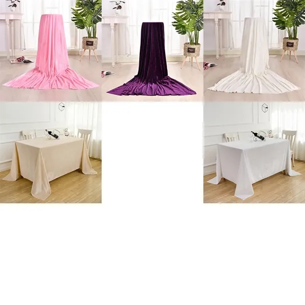 Polyester/Flannel Tablecloth - Polyester/Flannel Tablecloth - Image 7 of 8