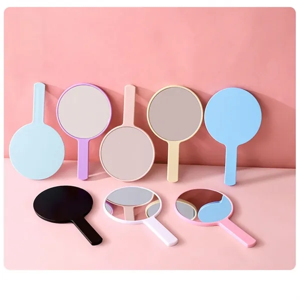 Hand Held Mini Cosmetic Mirror with Handle - Hand Held Mini Cosmetic Mirror with Handle - Image 1 of 1