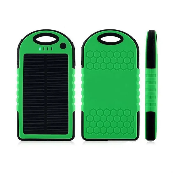 Waterproof Solar Power Bank with Carabiner and Logo Custom - Waterproof Solar Power Bank with Carabiner and Logo Custom - Image 4 of 6