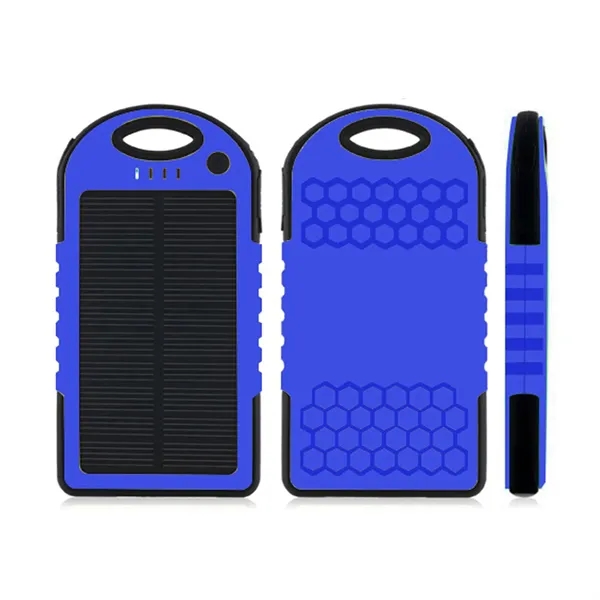 Waterproof Solar Power Bank with Carabiner and Logo Custom - Waterproof Solar Power Bank with Carabiner and Logo Custom - Image 5 of 6