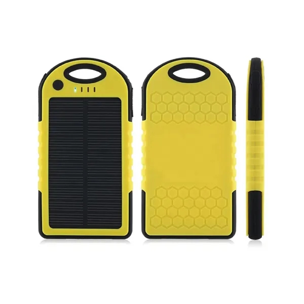 Waterproof Solar Power Bank with Carabiner and Logo Custom - Waterproof Solar Power Bank with Carabiner and Logo Custom - Image 6 of 6