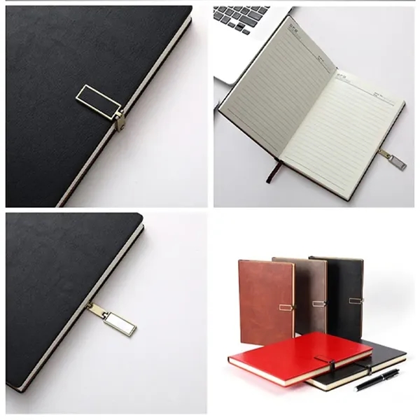 Business Luxury Leather Notebook Gift Set With Pen - Business Luxury Leather Notebook Gift Set With Pen - Image 2 of 3