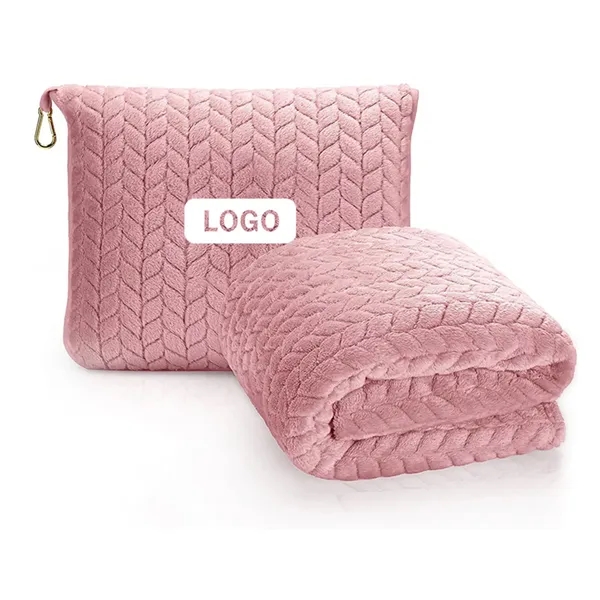 2-In-1 Travel Throw Pillow Blanket - 2-In-1 Travel Throw Pillow Blanket - Image 1 of 2