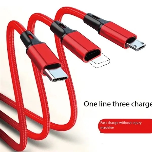 3 in 1 Fast USB Charging Cable Charger Cord - 3 in 1 Fast USB Charging Cable Charger Cord - Image 2 of 4