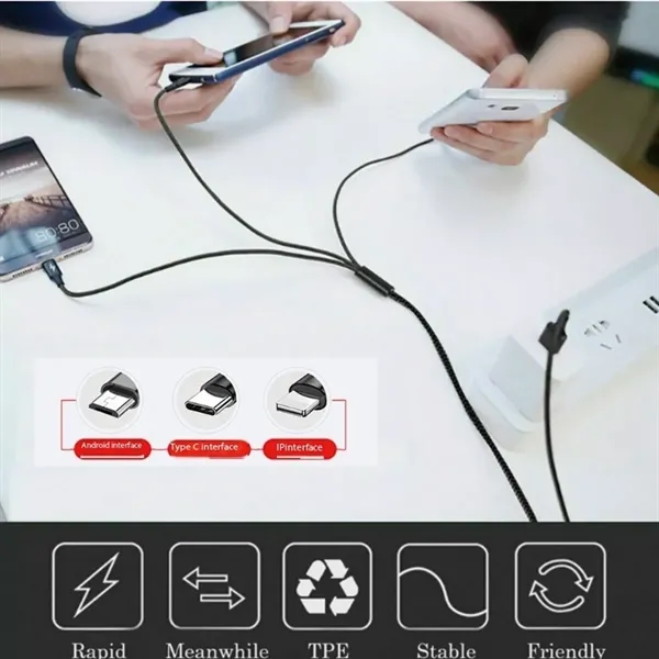 3 in 1 Fast USB Charging Cable Charger Cord - 3 in 1 Fast USB Charging Cable Charger Cord - Image 3 of 4