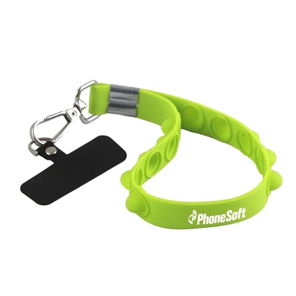 Silicone Fidget Toy Phone Wristlet & Key Holder - Silicone Fidget Toy Phone Wristlet & Key Holder - Image 3 of 6