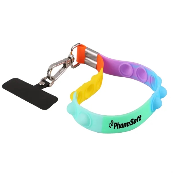 Silicone Fidget Toy Phone Wristlet & Key Holder - Silicone Fidget Toy Phone Wristlet & Key Holder - Image 4 of 6