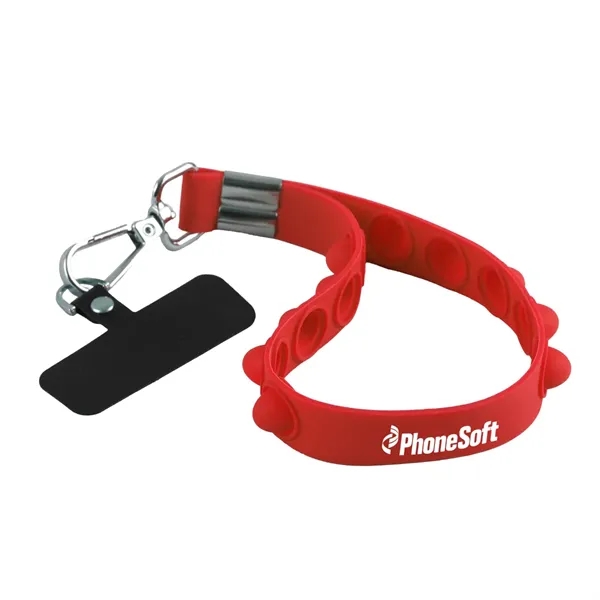 Silicone Fidget Toy Phone Wristlet & Key Holder - Silicone Fidget Toy Phone Wristlet & Key Holder - Image 5 of 6