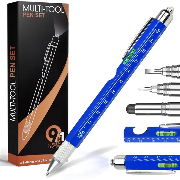 9 in 1 Metal Multi Tool Pen Set - 9 in 1 Metal Multi Tool Pen Set - Image 6 of 7