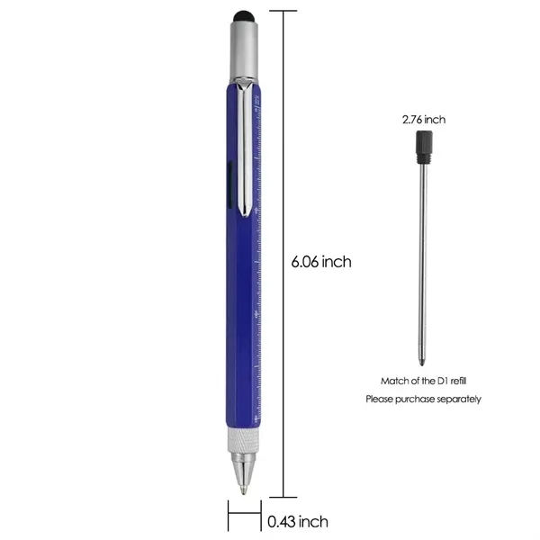 6 in 1 Aluminum Multi Tool Pen Set - 6 in 1 Aluminum Multi Tool Pen Set - Image 1 of 12