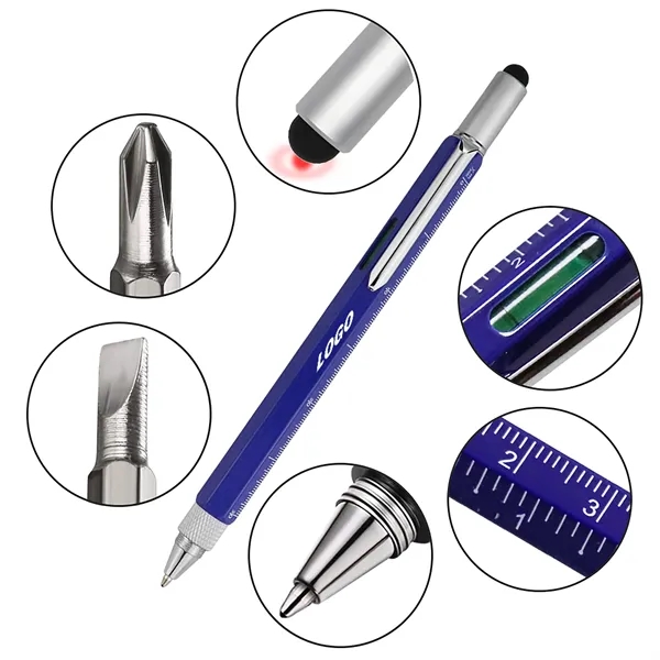 6 in 1 Aluminum Multi Tool Pen Set - 6 in 1 Aluminum Multi Tool Pen Set - Image 0 of 12
