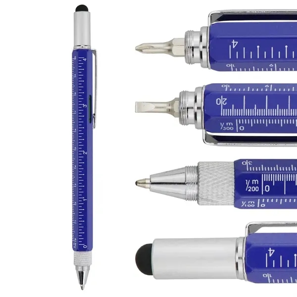 6 in 1 Aluminum Multi Tool Pen Set - 6 in 1 Aluminum Multi Tool Pen Set - Image 2 of 12