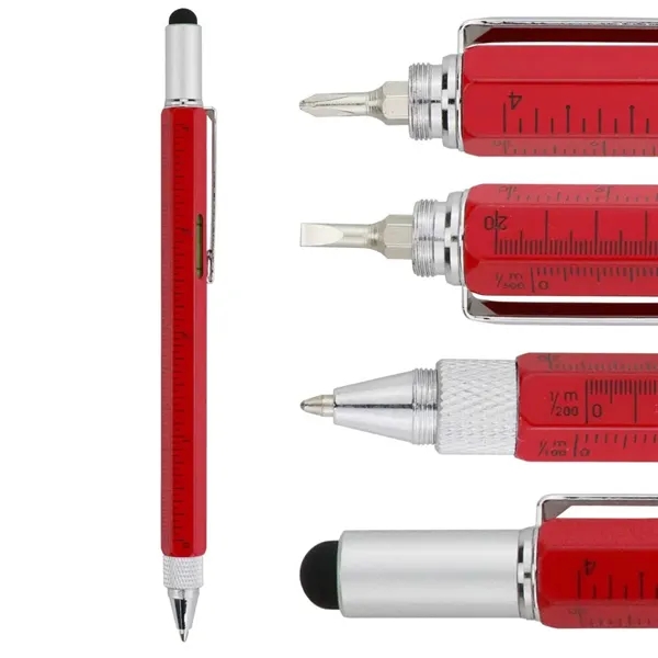 6 in 1 Aluminum Multi Tool Pen Set - 6 in 1 Aluminum Multi Tool Pen Set - Image 3 of 12