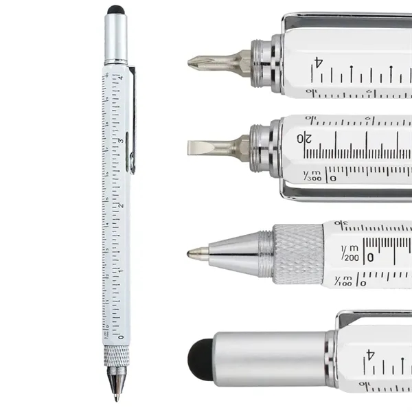 6 in 1 Aluminum Multi Tool Pen Set - 6 in 1 Aluminum Multi Tool Pen Set - Image 5 of 12