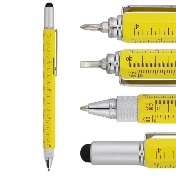 6 in 1 Aluminum Multi Tool Pen Set - 6 in 1 Aluminum Multi Tool Pen Set - Image 6 of 12