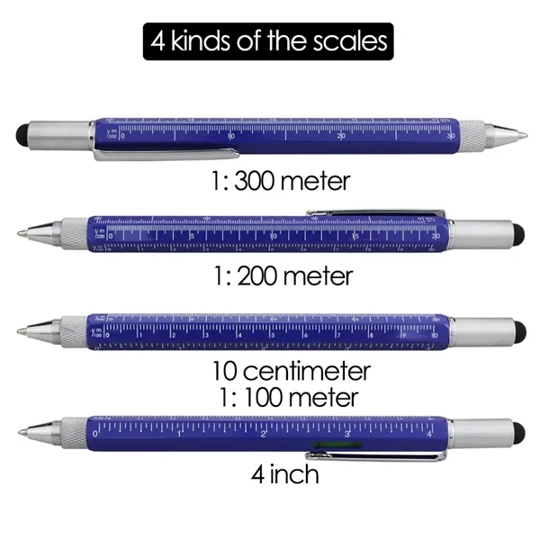 6 in 1 Aluminum Multi Tool Pen Set - 6 in 1 Aluminum Multi Tool Pen Set - Image 9 of 12